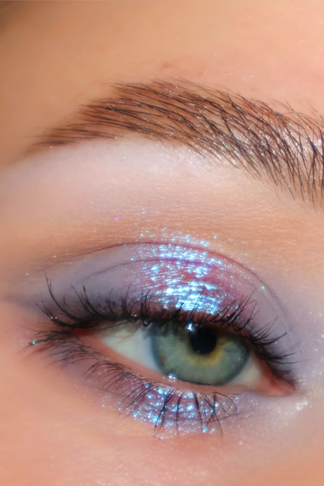 Silver Glitter Makeup