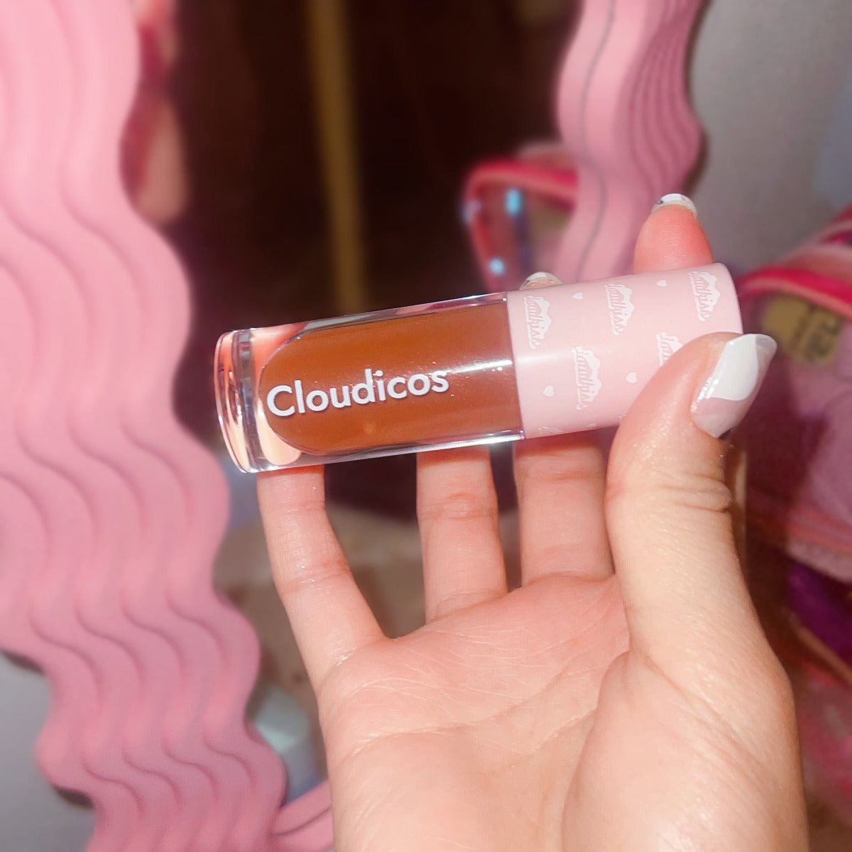 brown sparkly lip gloss