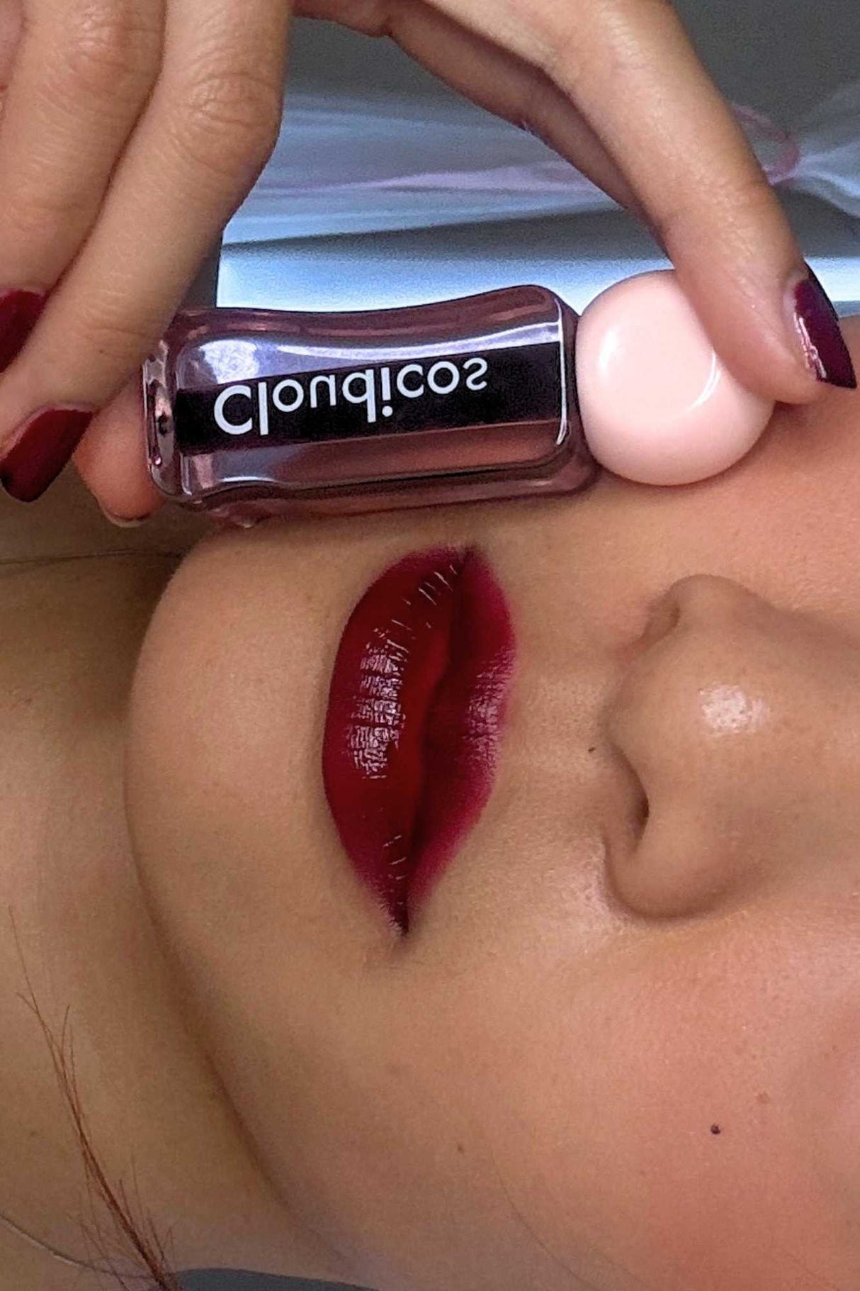 dark black cherry lip tint