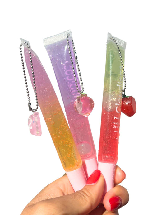 clear lip balm with keychains