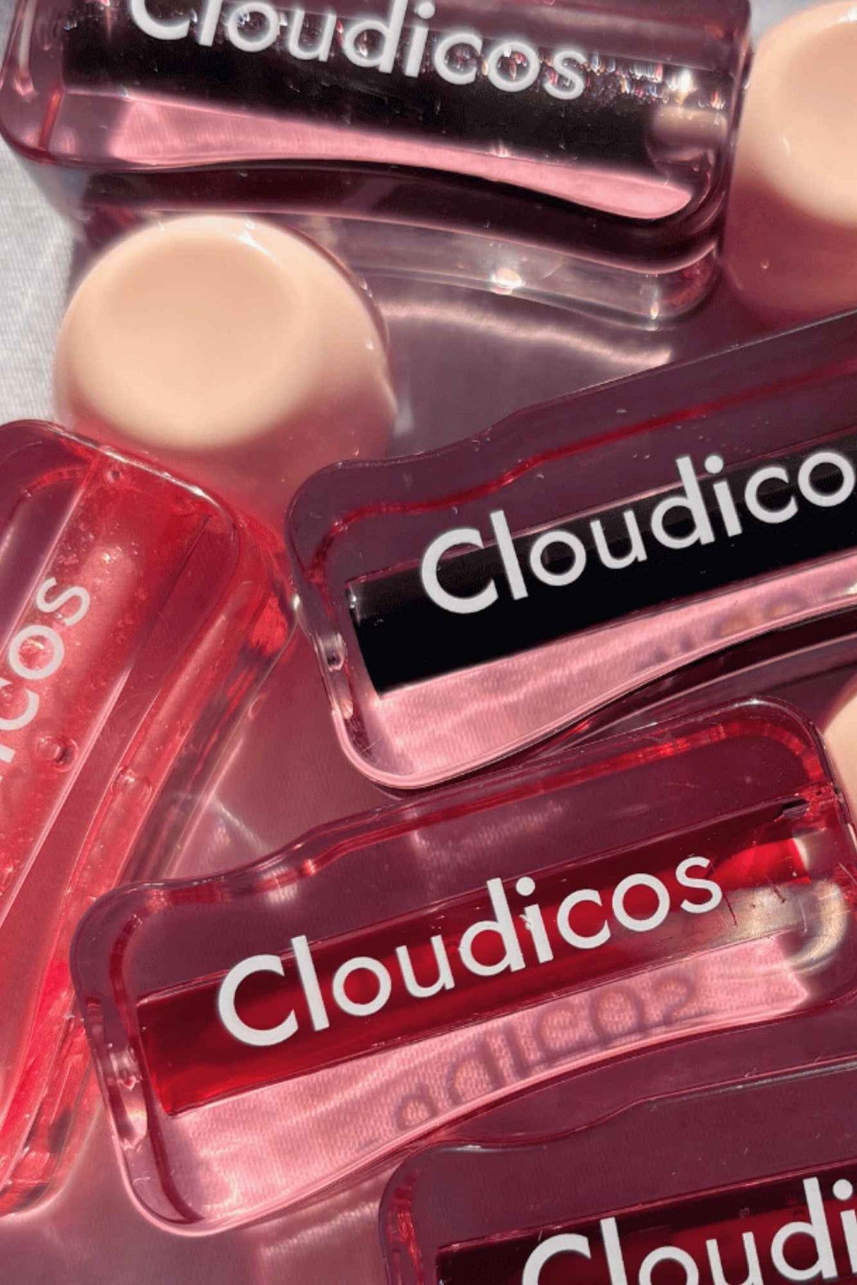 lip stain collection flatlay photography