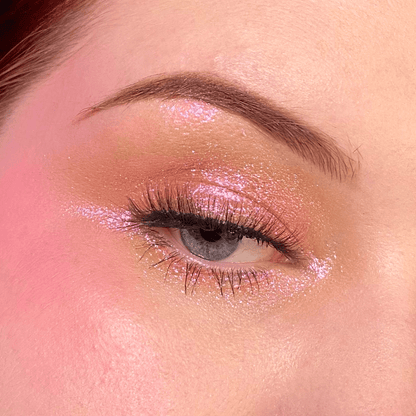 equinox glitter pink and copper eye swatch