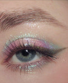 sparkly douyin glitter eyeshadow look