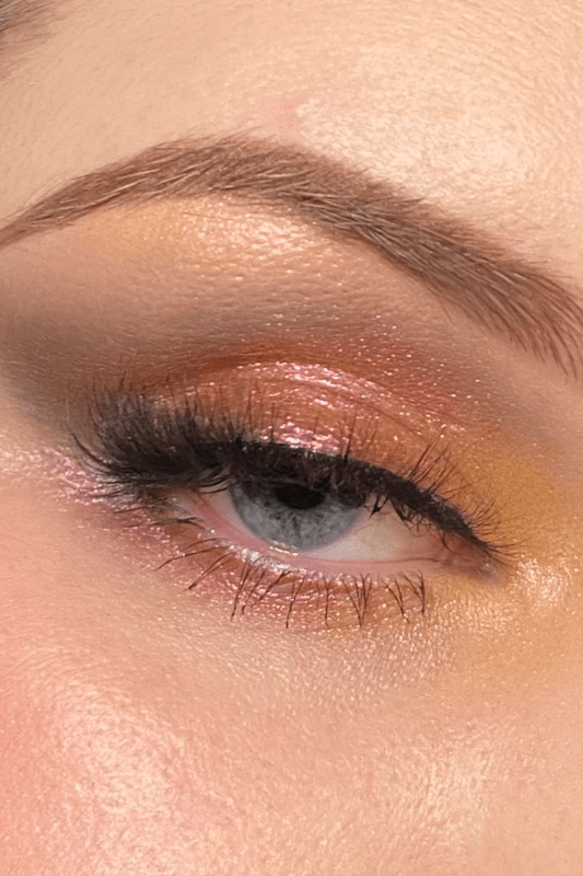 warm orange duochrome eyeshadow look