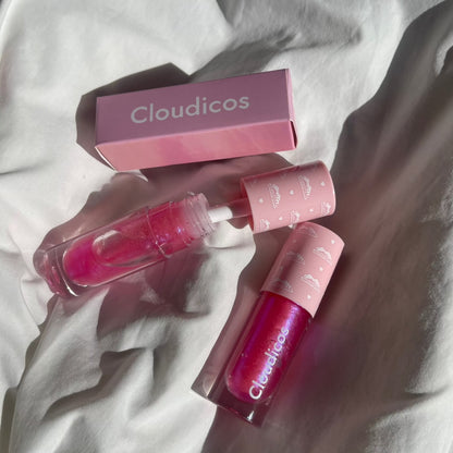 sparkly pink and purple iridescent lip gloss australian made