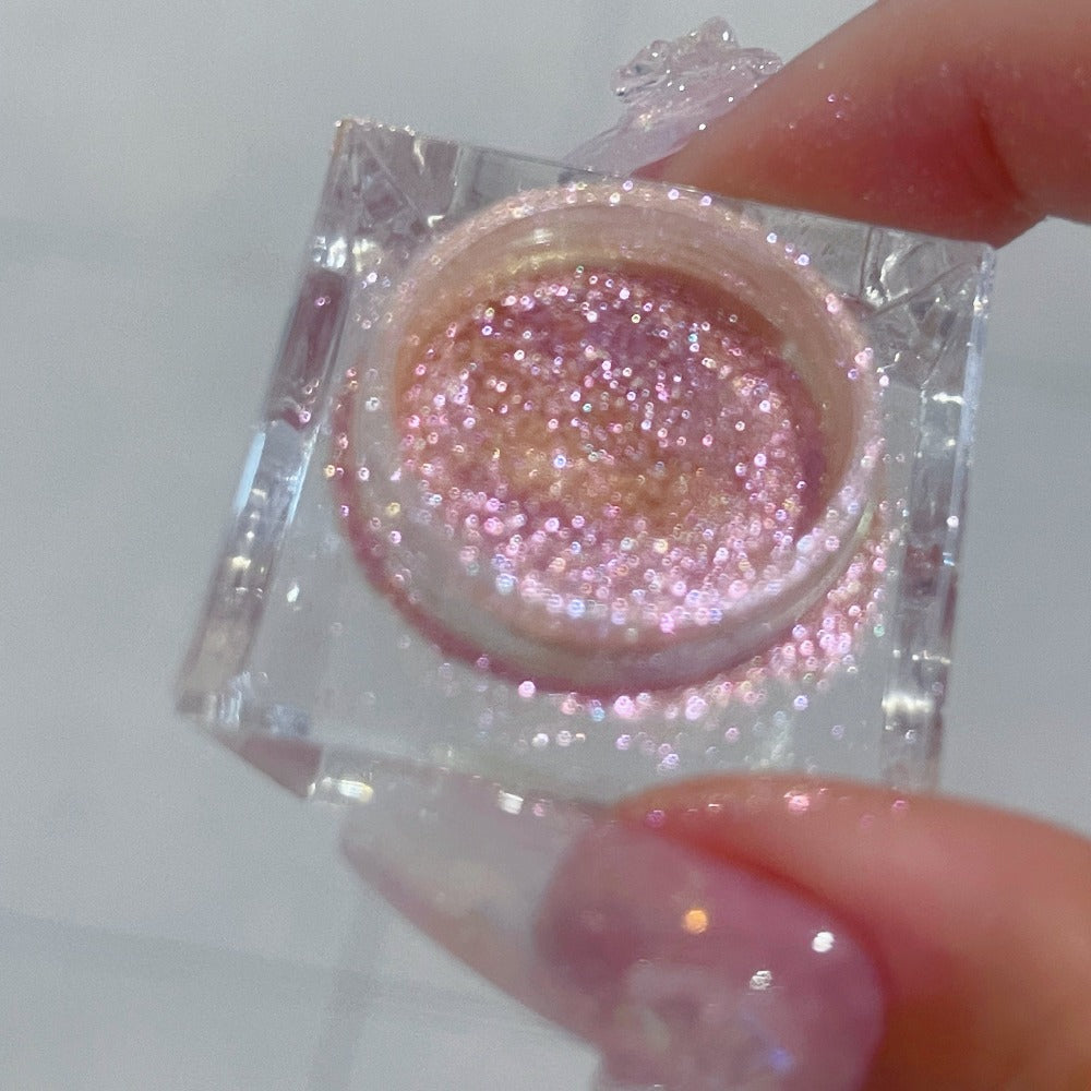 sparkly pink silver eyeshadow space cowboy