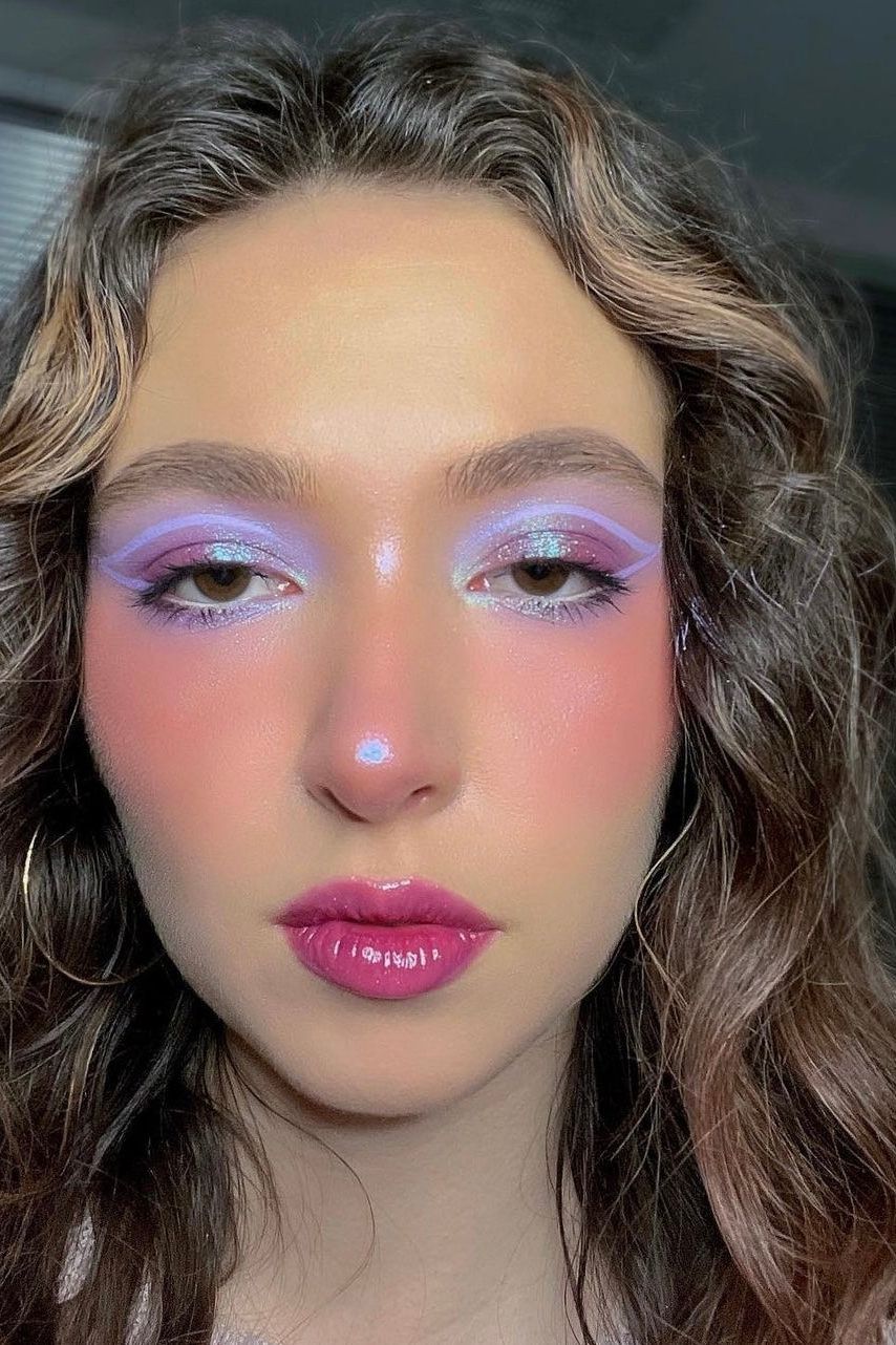 grape purple and pink makeup look inspo