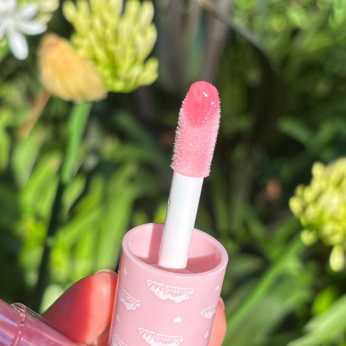 pink bunny tongue milky lip gloss