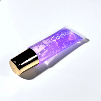 squeeze tube purple lip balm