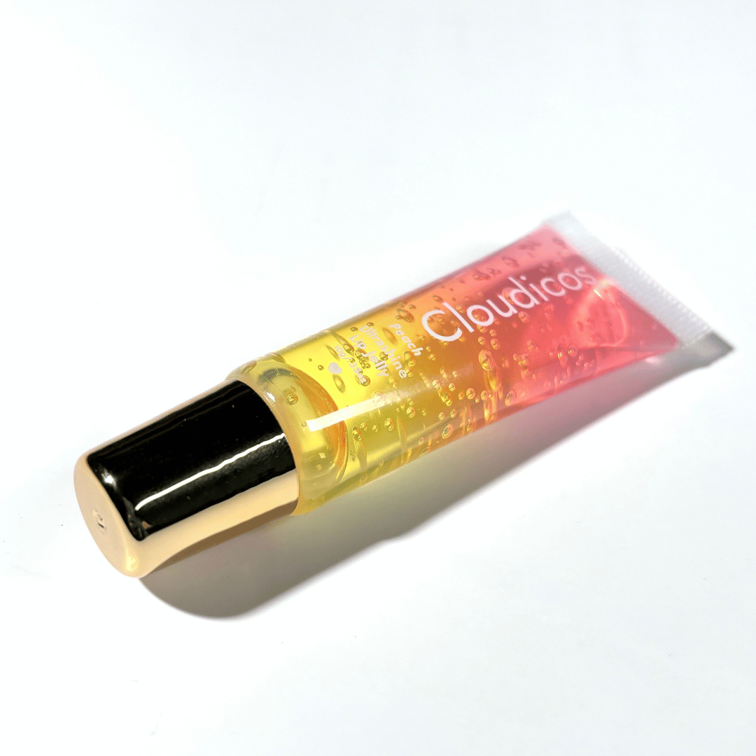 squeeze tube lip balm peach