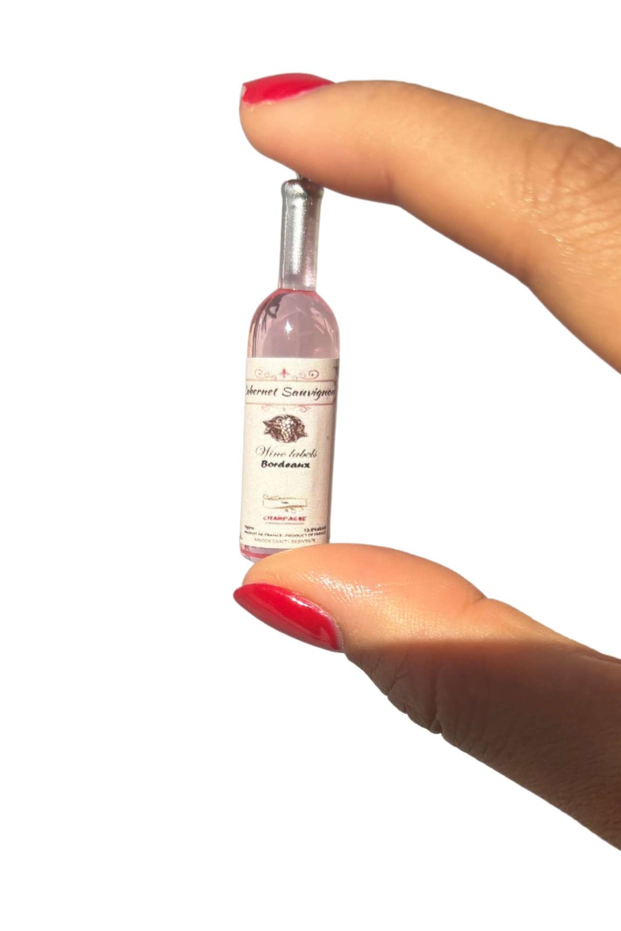 pink drink keyring charm