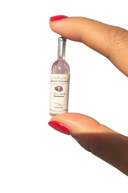pink drink keyring charm