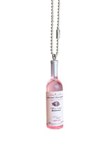 pink alcohol bottle keyring charm for lip gloss