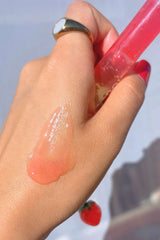 red clear lip balm
