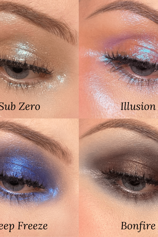 eye swatches glitter eyeshadow palette