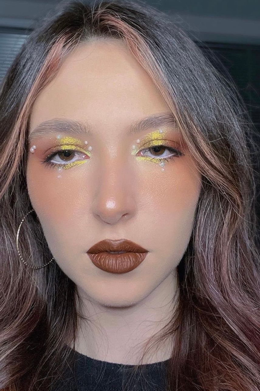 gold eyeshadow christmas look holiday golden eyes shimmer
