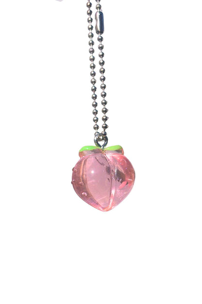 pink peach keyring charm for lip gloss