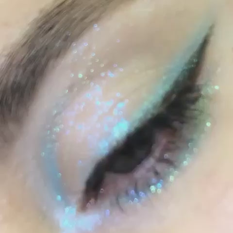 blue sparkly duochrome eyeshadow