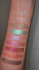 pocket summer sparkly glitter duochrome eyeshadow palette swatch video