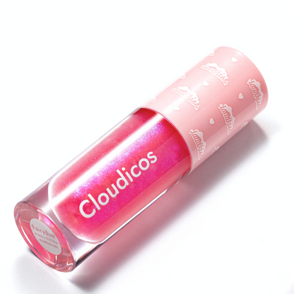 handmade non sticky lip gloss in sparkly pink