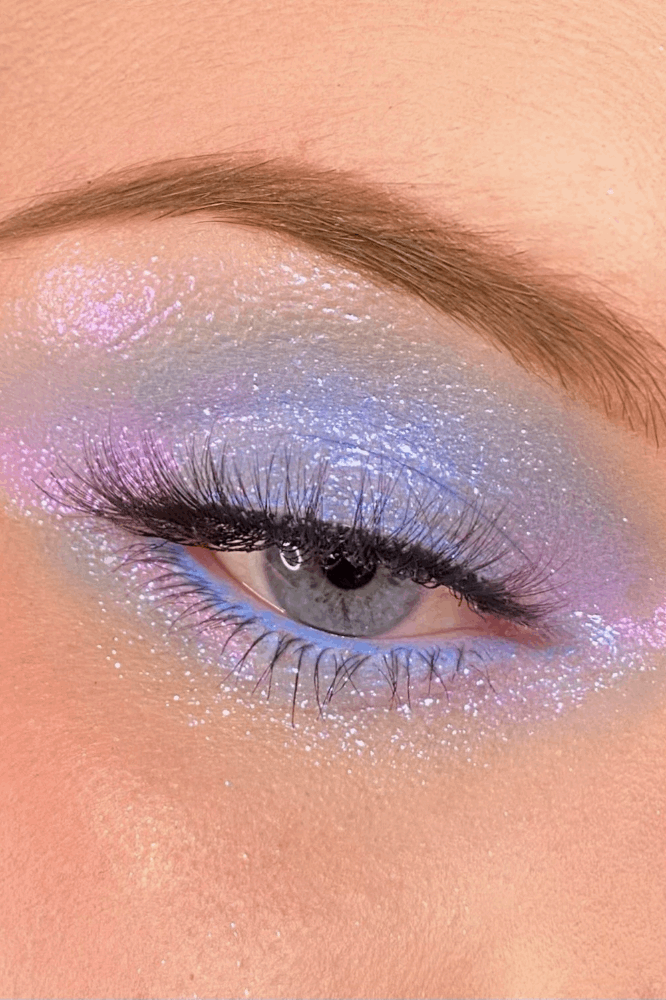 light blue icy glitter for chinese makeup douyin trend aussie made