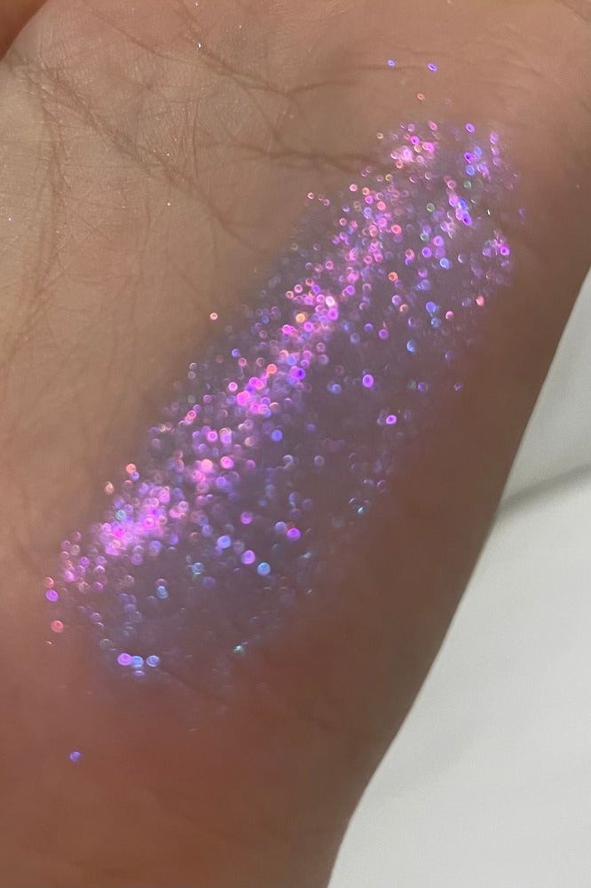 periwinkle blue indigo multichrome sparkly pigment swatched