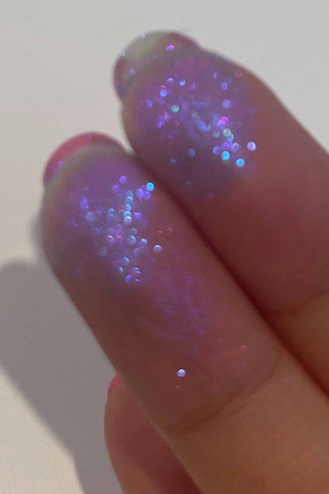 indie makeup glitter swatch blue